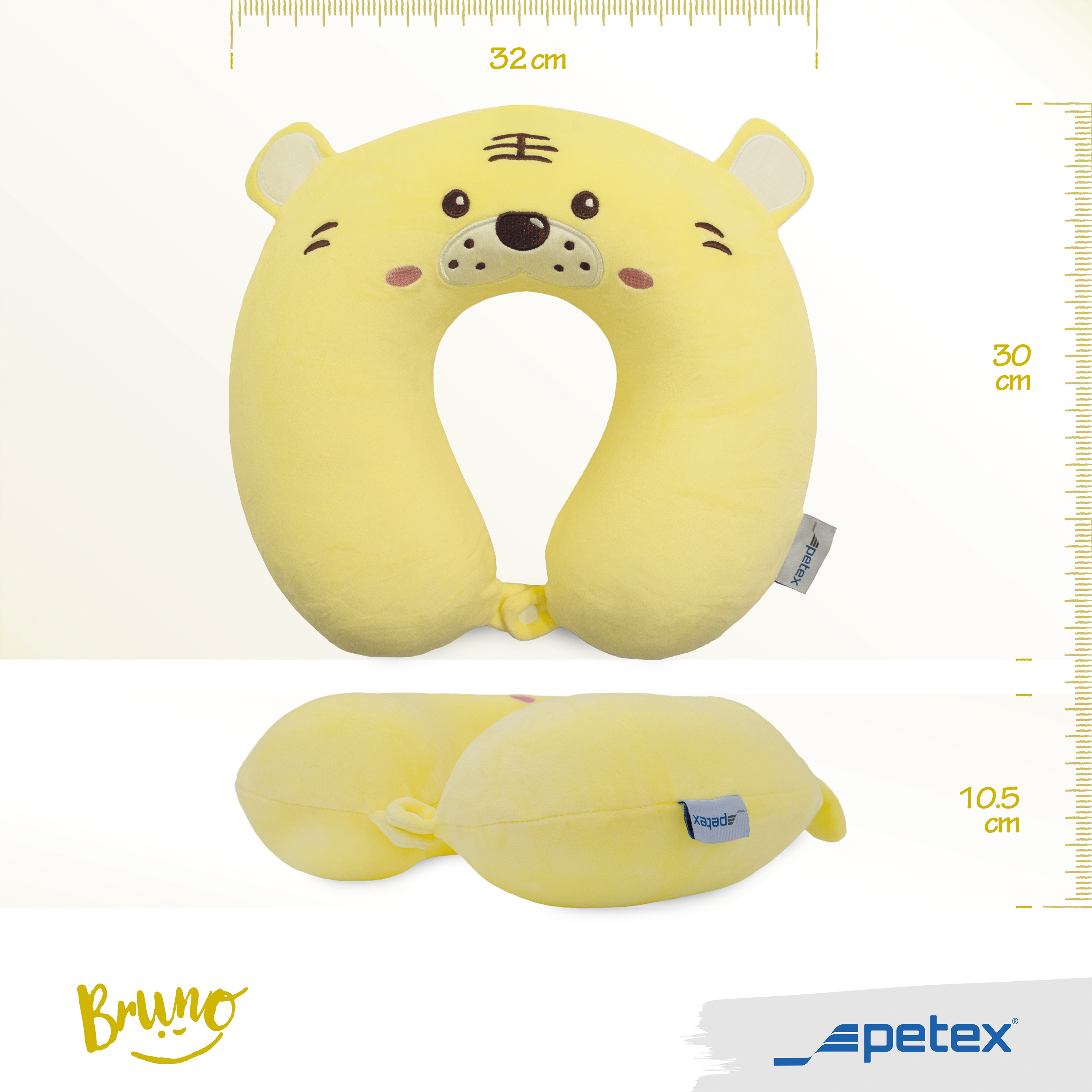 Nackenhörnchen Nackenkissen Reisekissen Memoryschaum Velours, Kinder, AutoPETEX