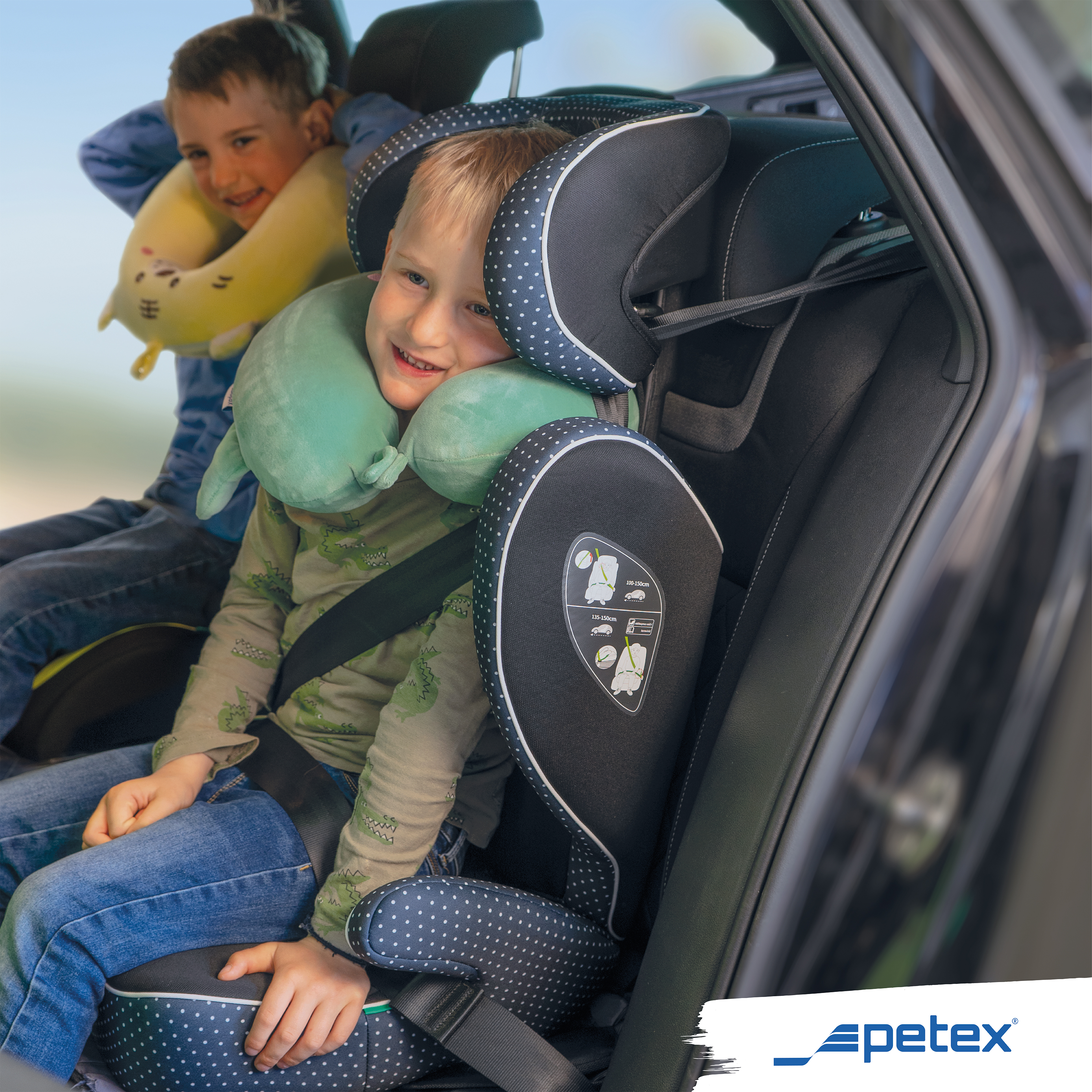 Nackenhörnchen Nackenkissen Reisekissen Memoryschaum Velours, Kinder, AutoPETEX