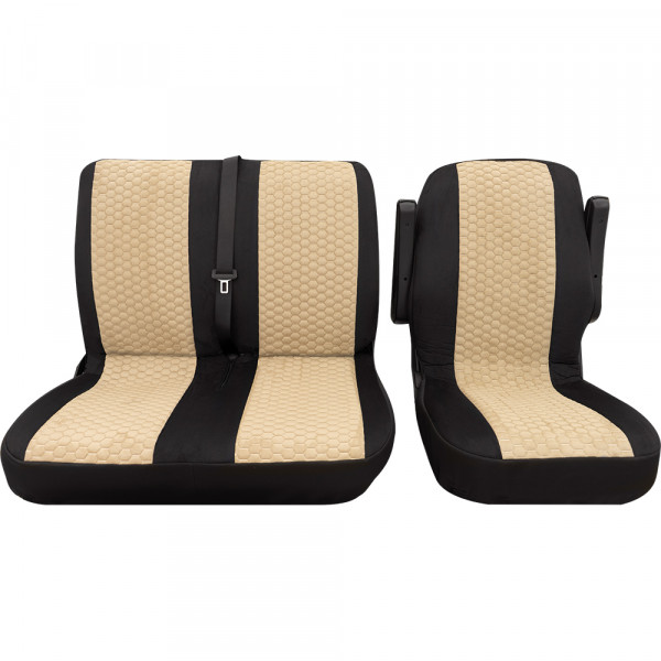 Hexagon Einzelsitz/Doppelsitz vorne 3-tlg. beige