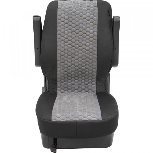 Hexagon Einzelsitz hinten grau passend für VW T4 Transporter, langer Radstand mit Schaltgetriebe ab