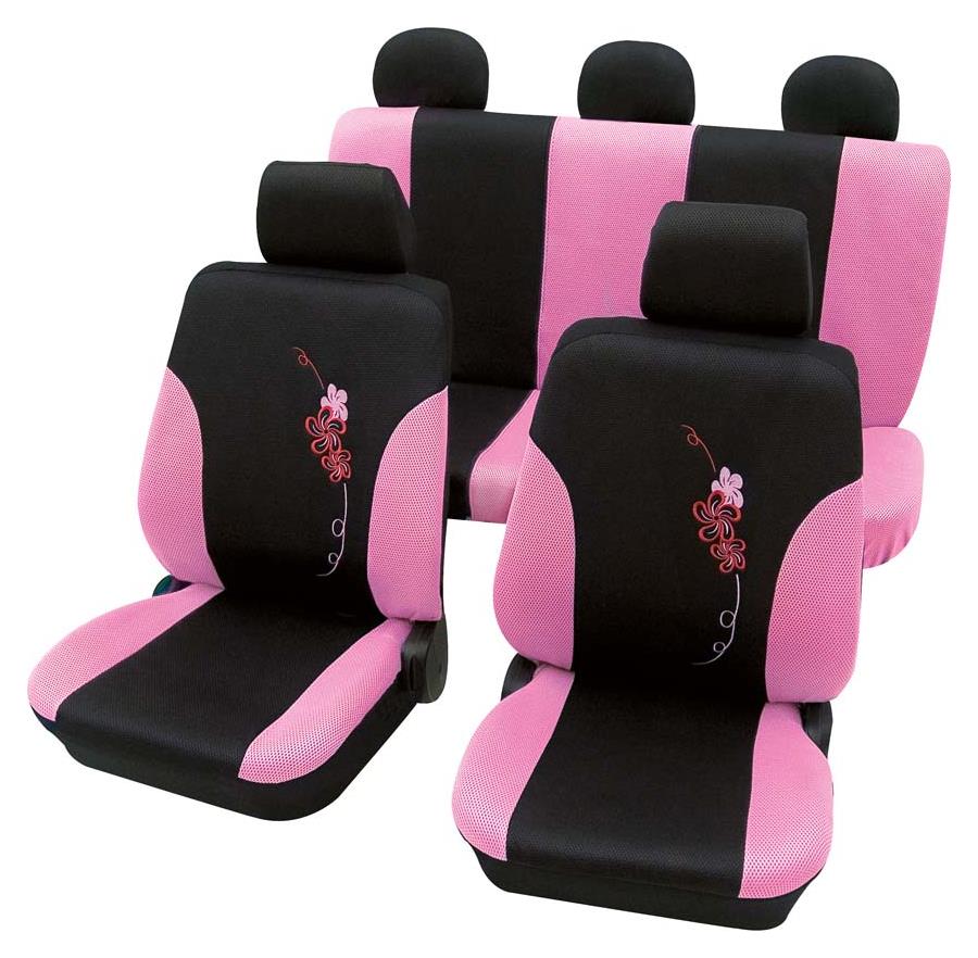 Flower Komplettset pink passend für Toyota Corolla Kombi ab 01/2002 bis  01/2007 | Eco Class | Sitzbezüge | PETEX Onlineshop | Autozubehör direkt  vom Hersteller