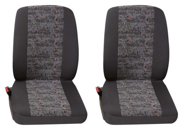 Profi3 2x Einzelsitz vorne 2-tlg. grau passend für Ford Tourneo Connect ab 02/2014 bis 04/2022