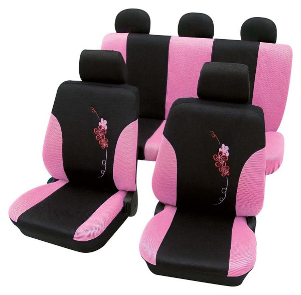 Flower Komplettset pink passend für Audi A4 ab 11/2000 bis 10/2007 | Eco  Class | Sitzbezüge | PETEX Onlineshop | Autozubehör direkt vom Hersteller