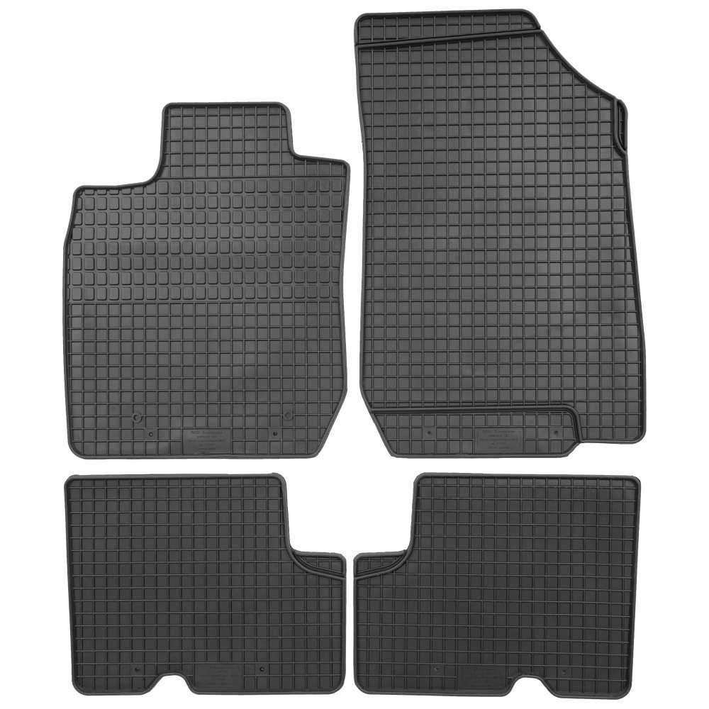 Fußmatten Passend Für Dacia Logan MCV Typ KS (Baujahr 2007-2024), Hit Anthrazit | 4-TLG | Umrandung Hellblau