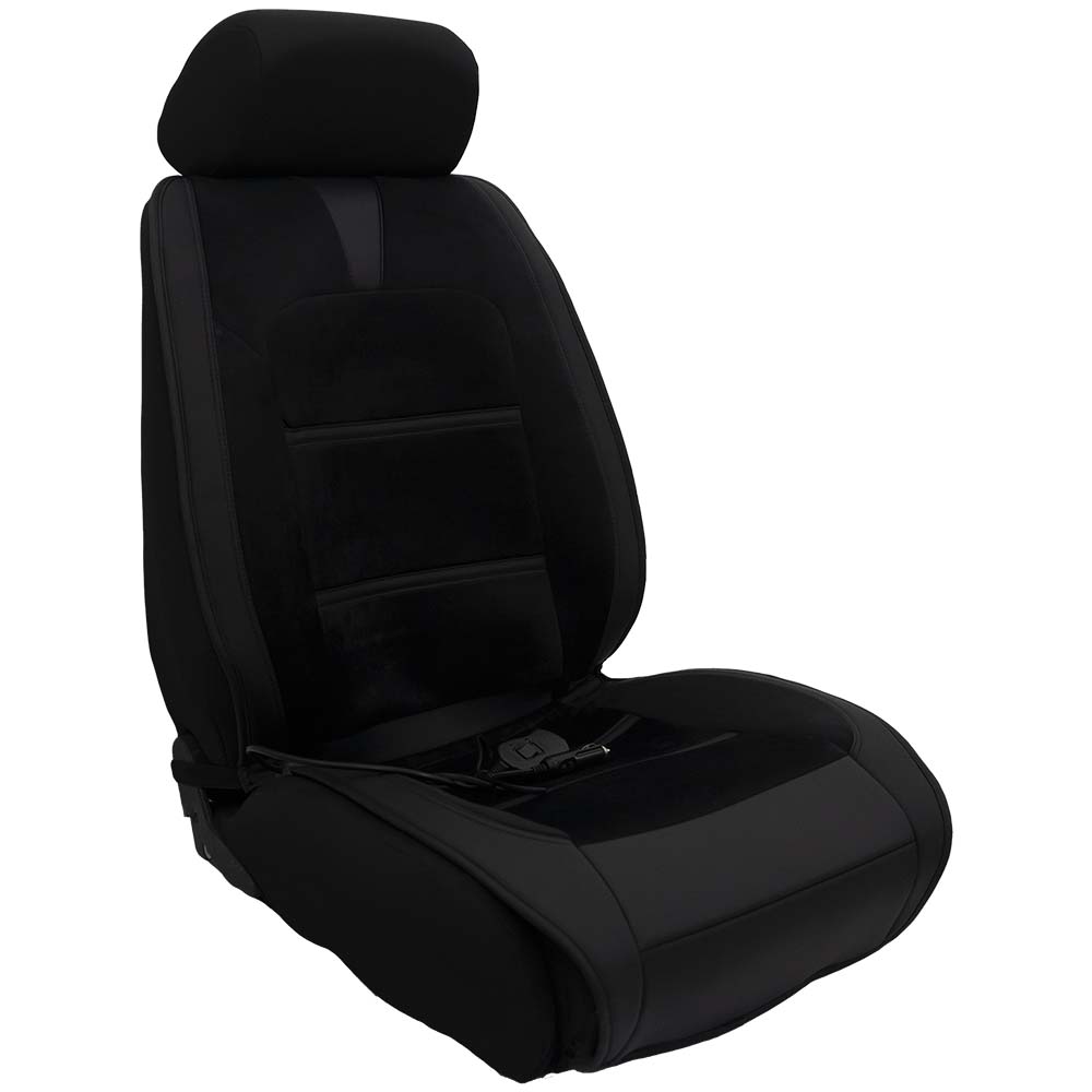 Sitzaufleger Sitzheizung Capri schwarz für Fahrer- oder Beifahrersitz, Sitzaufleger, Sitzbezüge, PETEX Onlineshop
