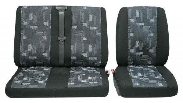 Isar Einzelsitz/Doppelsitz vorne 3-tlg. grau passend für VW Crafter ab 03/2017 bis jetzt