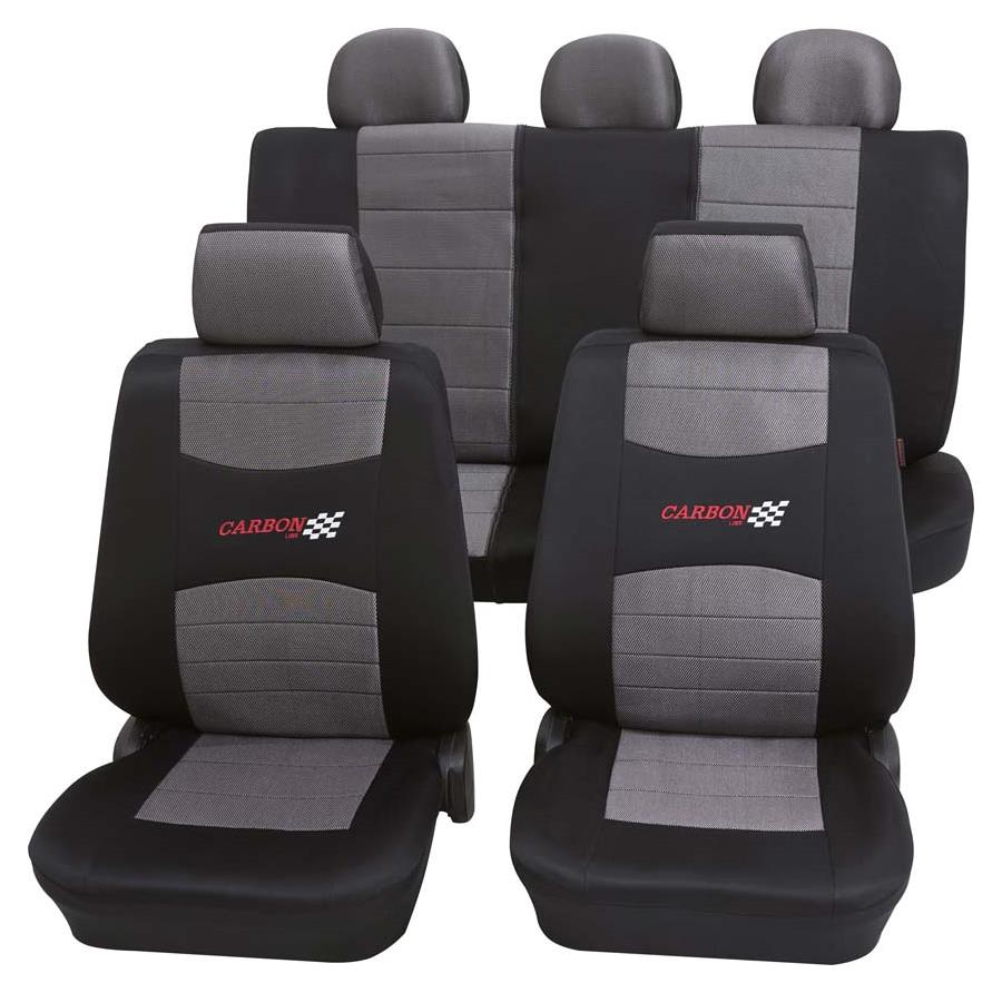 Carbon Komplettset schwarz passend für Mitsubishi Colt ab 03/1992 bis  01/1996 | Eco Class | Sitzbezüge | PETEX Onlineshop | Autozubehör direkt  vom Hersteller