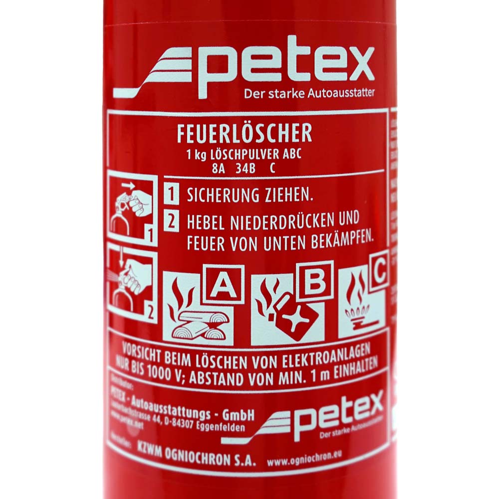 petex ABC Feuerlöscher, mit KFZ-Halterung bei Camping Wagner Campingzubehör