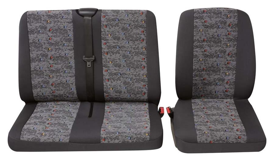 Profi4 Einzelsitz/Doppelsitz vorne 3-tlg. schwarz, Transporter und Kombis, Sitzbezüge, PETEX Onlineshop