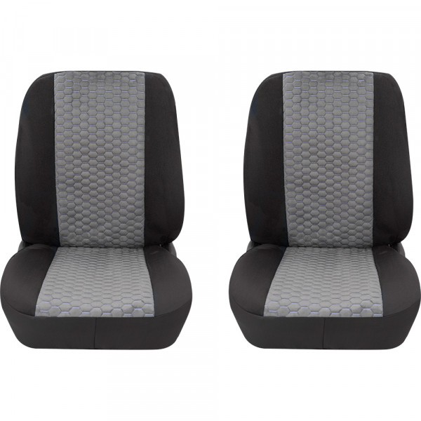 Hexagon 2x Einzelsitz vorne 2-tlg. grau passend für VW T4 Transporter, langer Radstand mit Automatik
