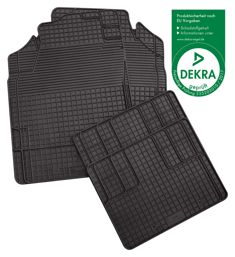 Gummimatte Universal 4-teilig schwarz
Megafit