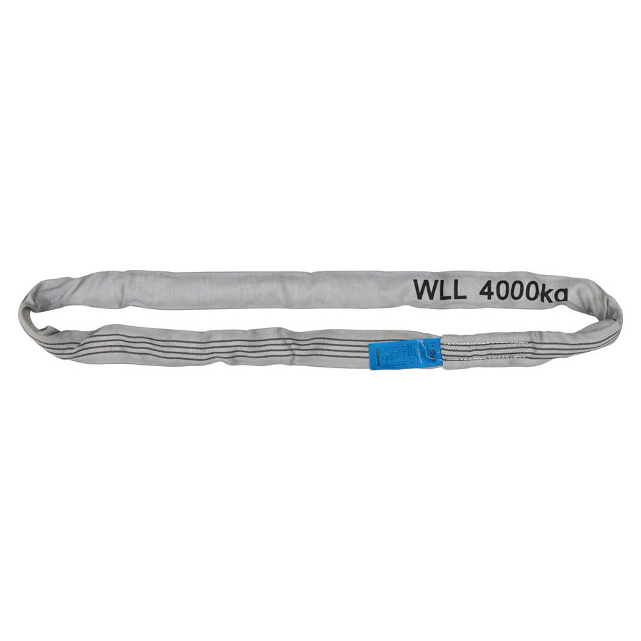 Rundschlinge WLL 4.000 kg, Länge 1 m, Umfang 2 m, grau