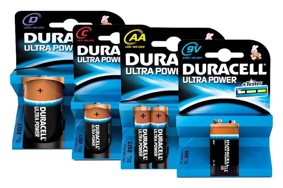 Duracell Ultra Power-AA Batterie
MX1500/LR06, mit Powercheck, 4er Blister