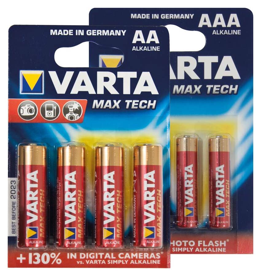 Varta Max Tech-AA Batterie
MX1500/LR06, 4er Blister