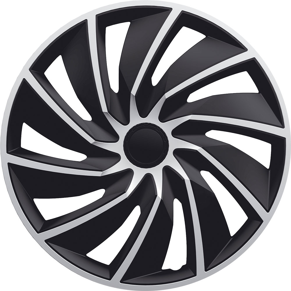 Radzierblende Turbo schwarz/silber Größe 14