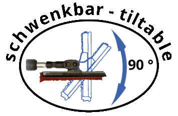 Schneebesen / Eiskratzer 4604 mit Gummilippe, Besen 90° schwenkbar